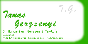 tamas gerzsenyi business card